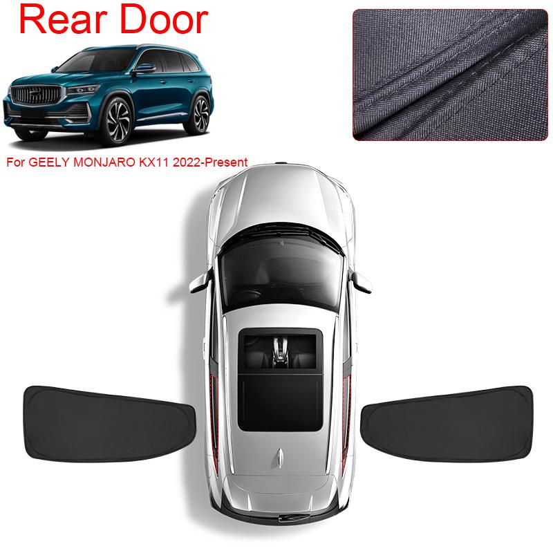 Car Black Window Privacy Sunshade For GEELY MONJARO KX11 2022-2026 Auto Anti-UV Heat Insulation Protect Cover Interior Accessory