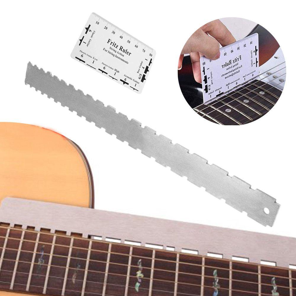 Straight Edge Leveling with String Action Ruler Measuring Ruler Luthiers Tool Guitar Neck Gauge