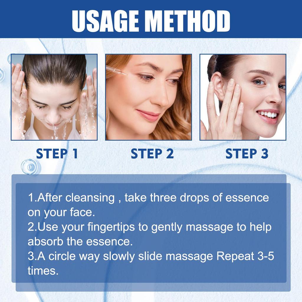 Jaysuing Hyaluronic Acid Serum Nourishes and Firms Skin Hydrates and Moisturizes Improves Skin Condition For Facial Use 60ml