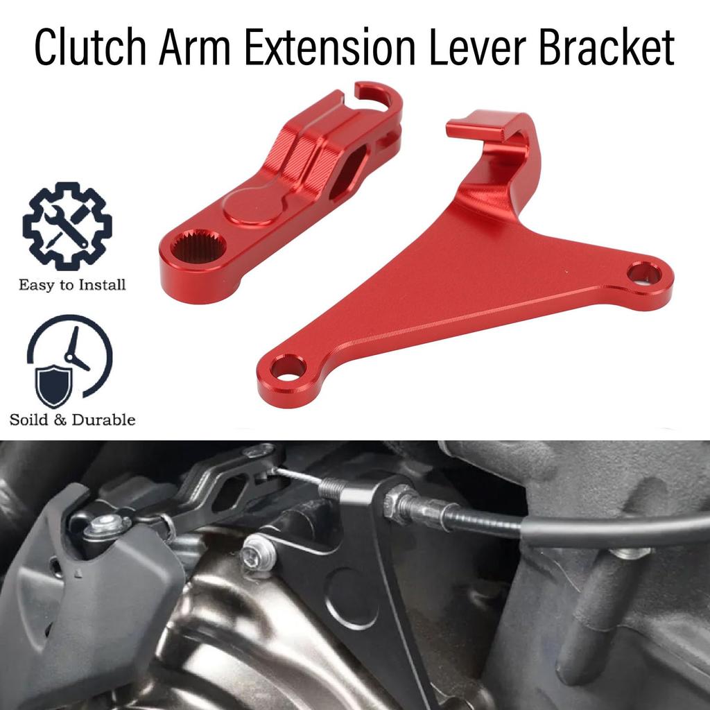Clutch Arm Extension Lever Bracket for MT-07 2018-2022 Aluminum Alloy Clutch Arm Lever Bracket for Tenere 700 XTZ700 2019-2024 (Red)
