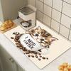 1 шт. резиновый коврик для сушки с милым принтом котенка для кофейни, ресторана, кухни, ковер, коврик для стола, коврик для питомца, кофейная посуда