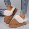 Fashion Luxury Faux Fur Indoor Slippers Women 2025 Winter Warm Short Plush Suede Mules Slippers Soft Thick Bottom Furry Bedroom Slides