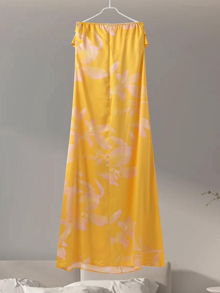 Длинное платье с принтом для вечеринки, женское летнее праздничное пляжное свободное женское вечернее платье без рукавов