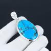 Turquoise Gemstone Pendant, Natural Turquoise Gemstone Handmade 925 Sterling Silver Turquoise Pendant For Women Pendant For Gifts