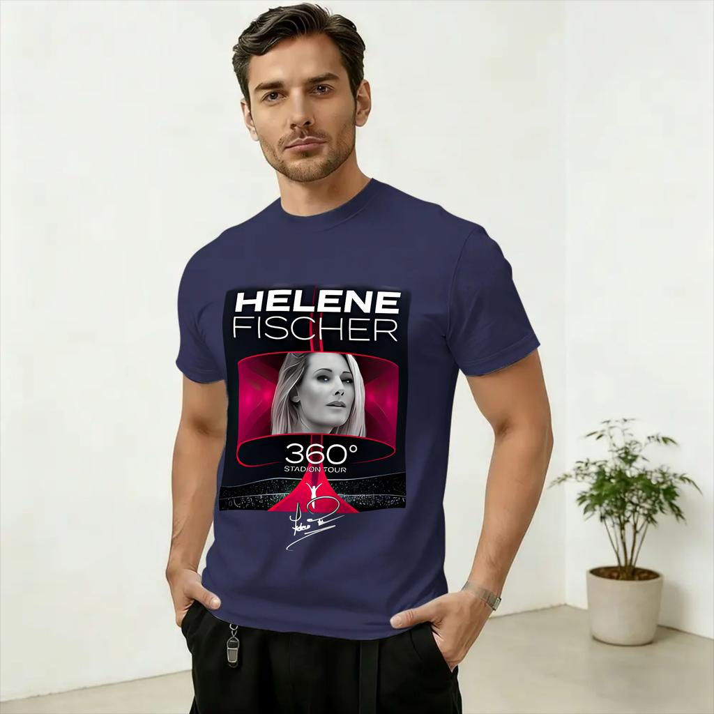 Helene Fischer 360 Tour 2026 T Shirt for Unisex Cotton Vintage TShirt Crewneck Tee Shirt Short Sleeve Clothing Party