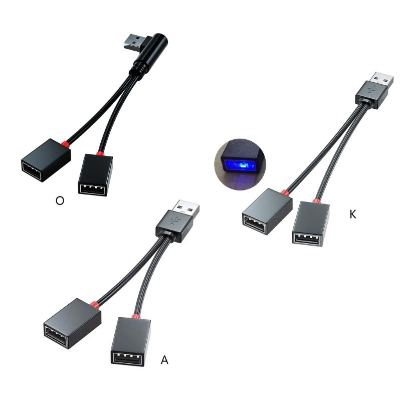 USB-разветвитель, 1 штекер на 2 гнезда, USB-удлинитель, зарядный шнур, адаптер питания, преобразователь-сплиттер