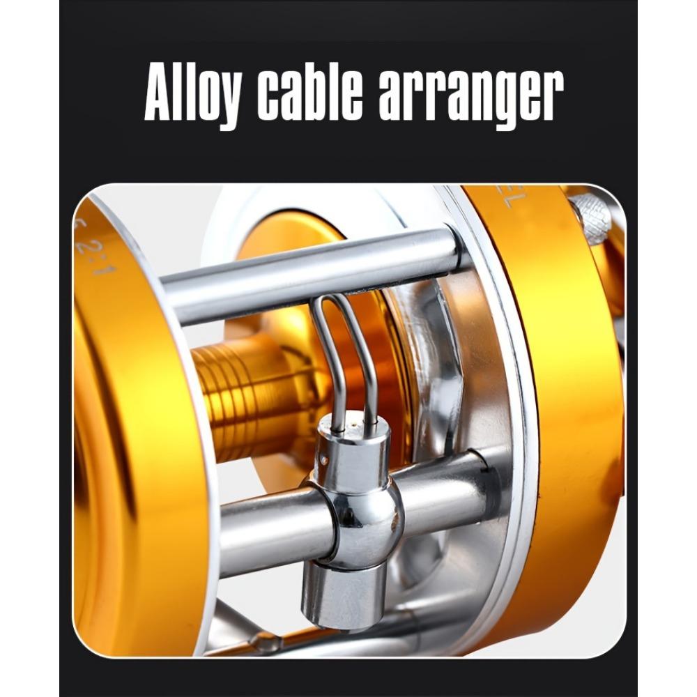 Катушка для бейткастинга из нержавеющей стали - Амбидекстральная, Цельнометаллическая конструкция с центробежной тормозной системой для морской и лодочной рыбалки