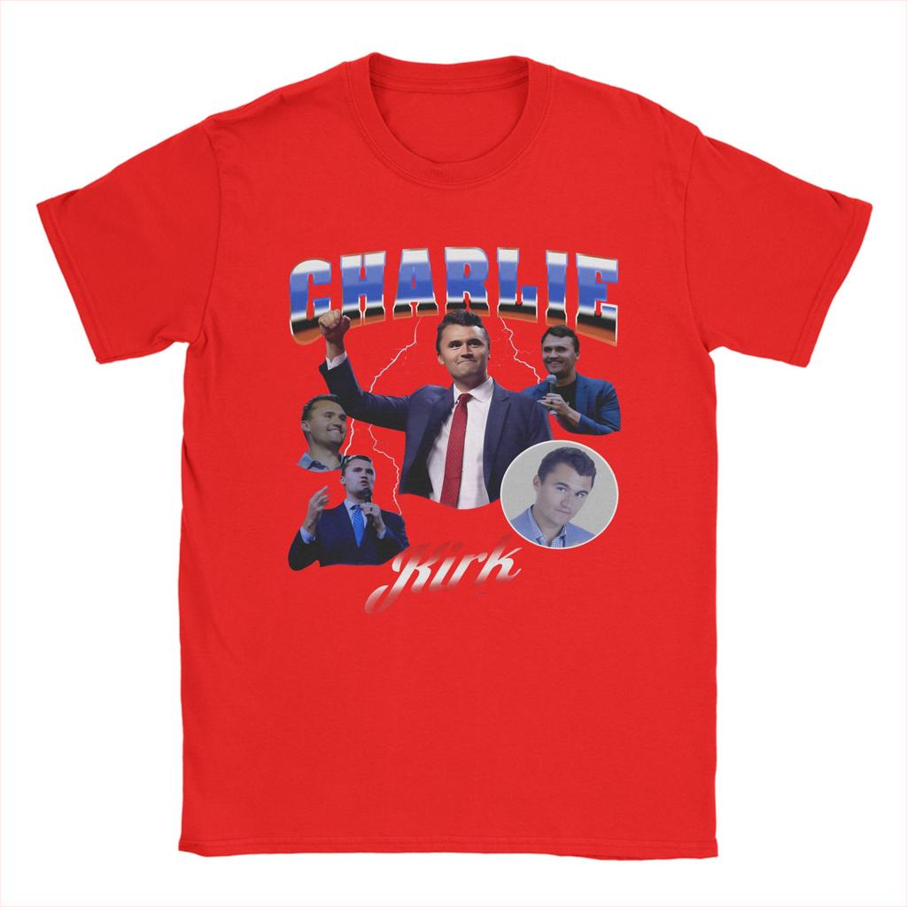 Charlie Kirk Tribute Bootleg Style TShirt Summer Fashion T Shirts Men Cotton ONeck Plus Size 5XL Top Tees Short Sleeves Tshirt