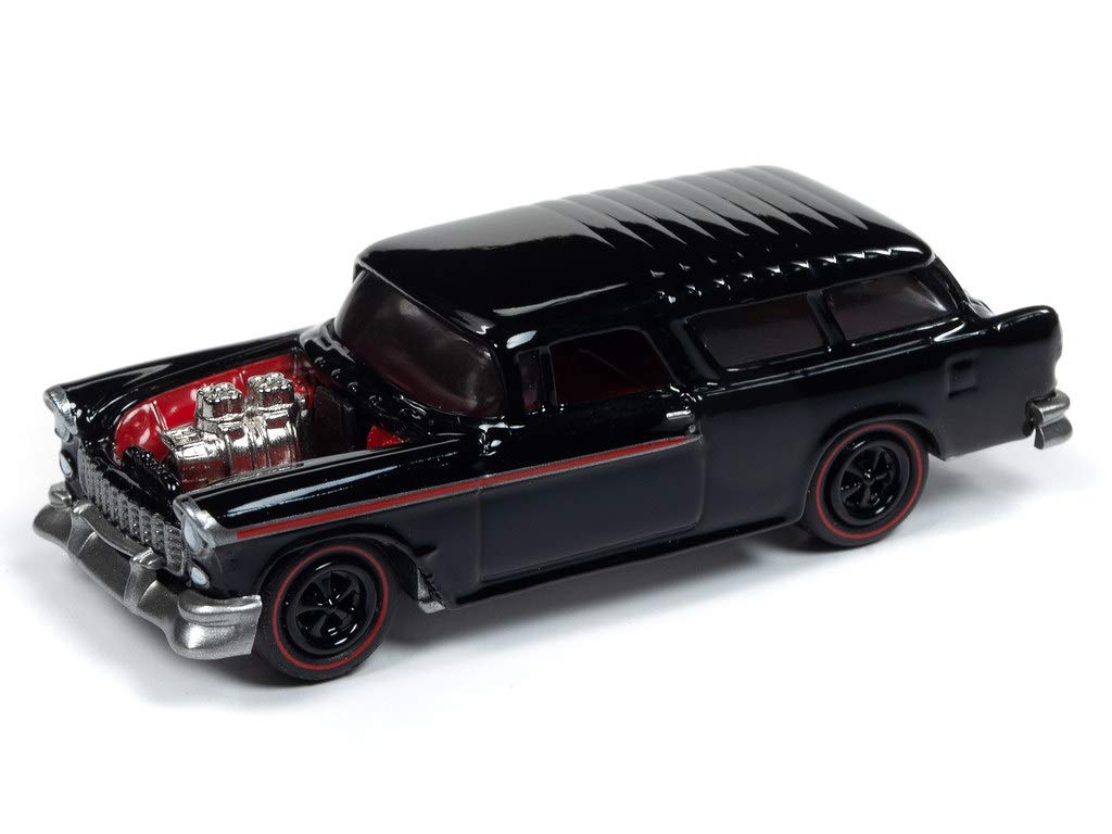 Johnny Lightning 164 Уличные Фрики Вер. B 1955 Chevrolet Nomad Глубокий Темный Черный