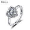 Lindon Classic Copper Alloy Zircon Ring Ladies Jewelry Wedding Promise Party Gift
