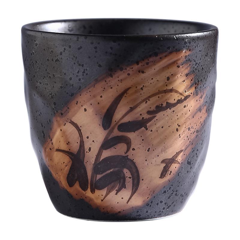 180 мл японская чайная чашка кофейная чашка матча удобная ретро керамическая чашка из грубой керамики