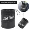 Foldable Car Seat Wire Trash Can - Portable Spiral Storage Bucket