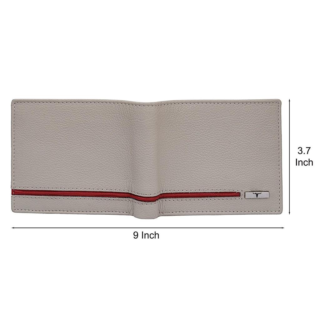 URBAN FOREST Stag Sand/Red Leather Wallet for Men