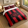 3-Piece Bed Sheet Set with Manchester United Design, 1 Flat Sheet and 2 Pillowcases for Bedroom