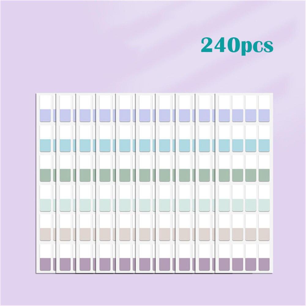 1 Set Morandi Index Stickers Stationery Daily Planner Label Memo Stickers DIY Color Fluorescent Sticker Bookmark Classify Marks