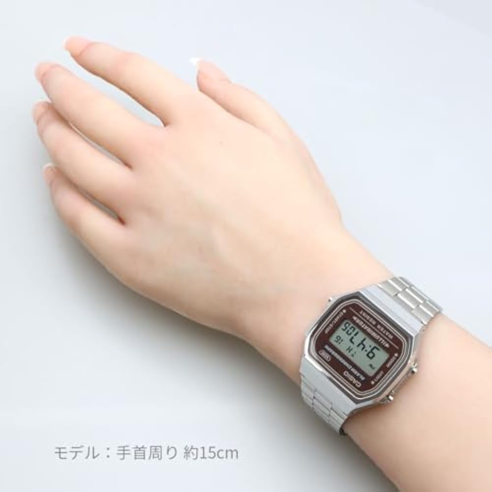 [Casio] CASIO Digital Watch Vintage Series A168WA-5AY Men's, Women's, Kids' Silver x Brown Intern...