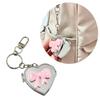 Stylish Love Heart Pendant Bowknot Keychain Accessory Stylish Key Holder for Women Sturdy Alloy Car Key Pendant