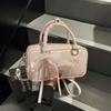 Корейская милая сумка-боулинг Y2K для женщин, дизайнерская сумочка из ПУ-кожи с кружевным бантом