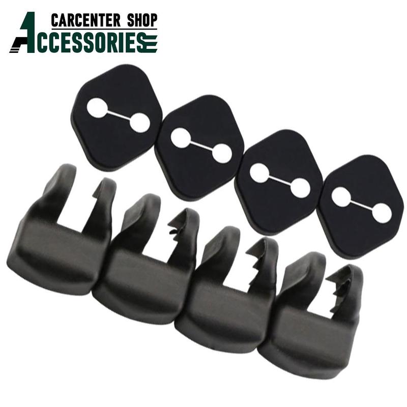 4pcs Black Plastic Car Door Lock Buckle Protector Cover for Toyota Corolla Prius RAV4 Camry Venza Highlander Sequoia Prado