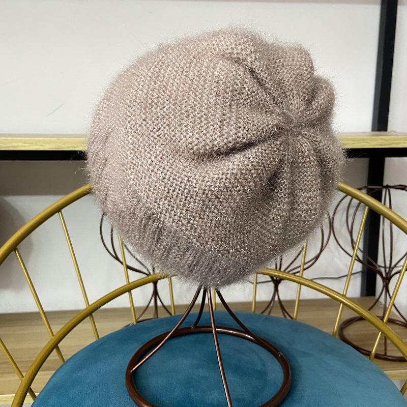 Зимние шапки для женщин, теплые толстые шапочки для девочек, уличные головные уборы, вязаные черепа, эластичные новые полосатые женские повседневные шапки со стразами