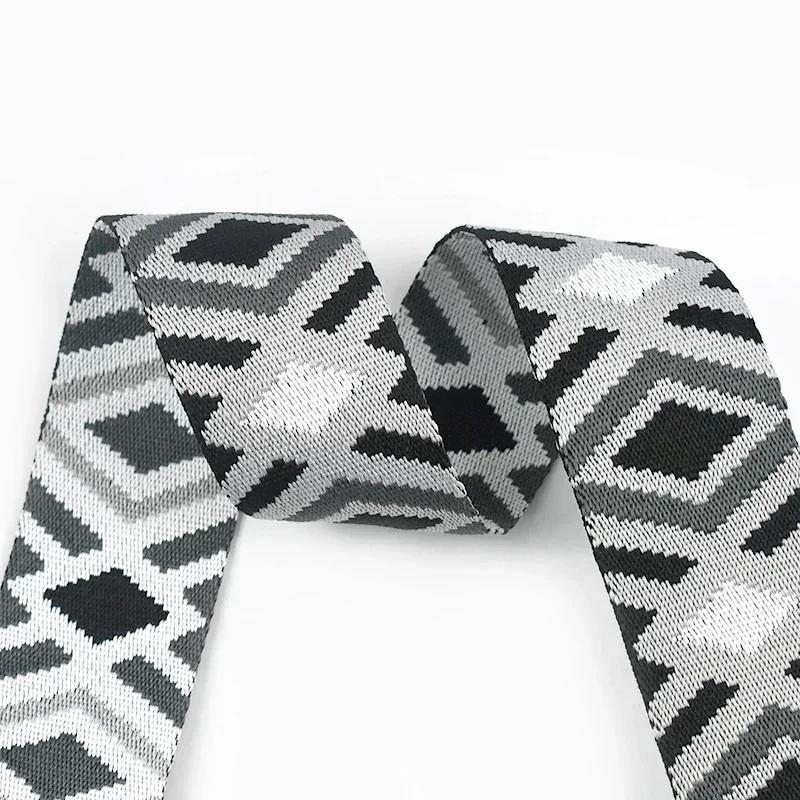 1-10M Meetee 50 мм Полиэстеровая Ленточная Тесьма для Рюкзака Жаккардовая Лента для Сумки Декоративные Полосы для Одежды Швейные Аксессуары DIY