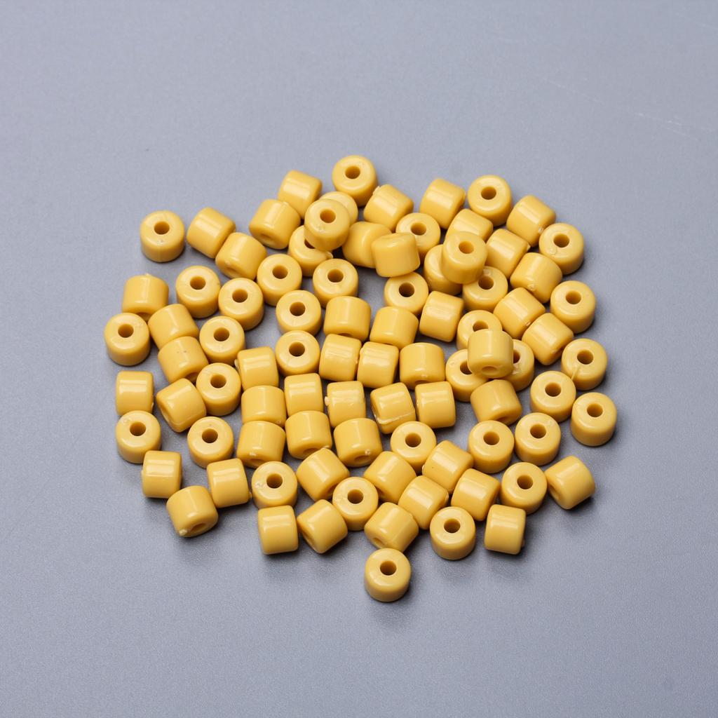 6,5 мм 100 шт. кремового цвета акриловые цилиндрические бусины для изготовления ювелирных изделий своими руками брелок серьги ожерелье браслет модные материалы аксессуары
