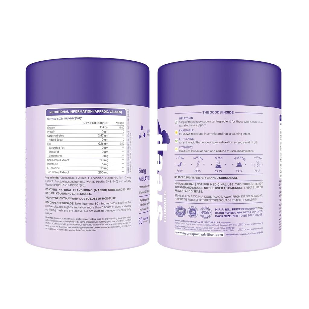 Жевательные конфеты для улучшения сна (30 шт), Dreamy Sleep Gummies, Mypro Sport Nutrition