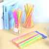 100Pcs/Set Drink Straw Bendable Wide Application PP Colorful Long Straw Stick Home