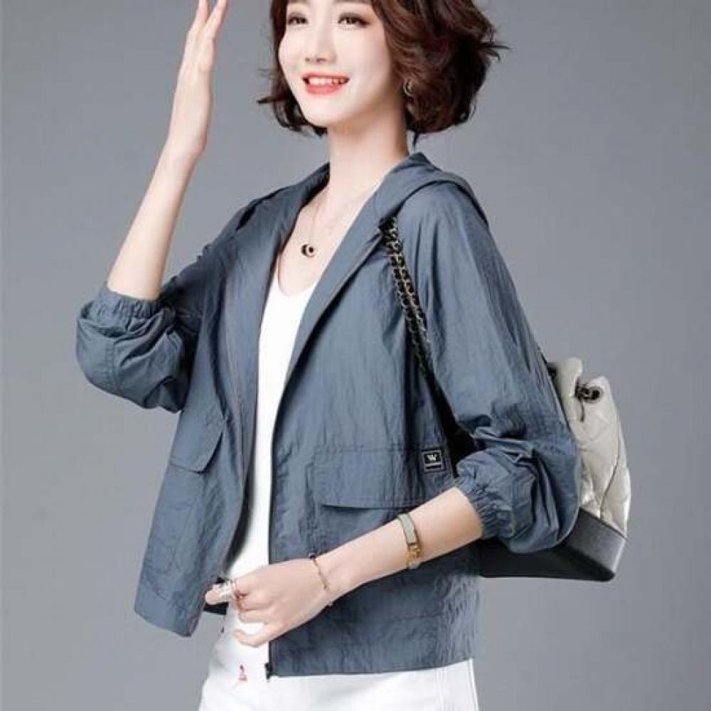 Shop Women S Cold Blocking Hooded Zip Up Windbreaker Jacket Won Wjp wfiSqfl