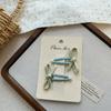 2pcs/set with Bow Design Bow Hair Clips Pearl Side Part Bangs Hairpins New BB Snap Clips  for Girls