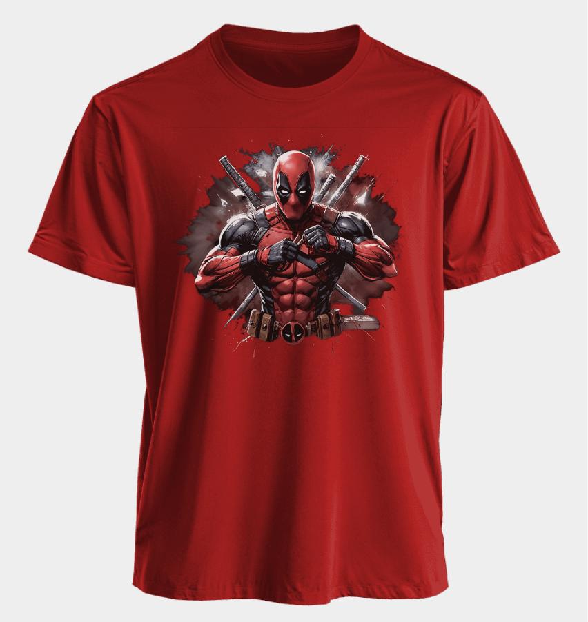 Men's and Women's T-shirts Deadpool Summer American Spring and Autumn Sports Fitness Oversized Fashionable Short-sleeved