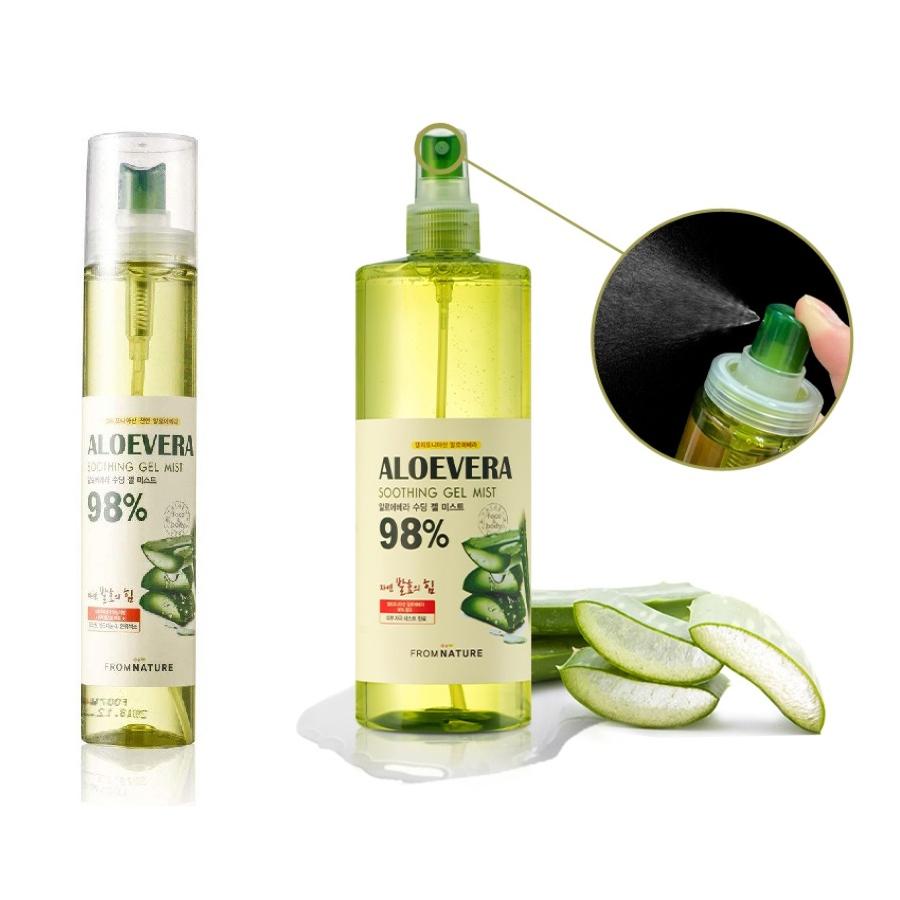 FROMNATURE Aloe Vera 98% Увлажняющий успокаивающий гель-спрей (120 мл или 400 мл)