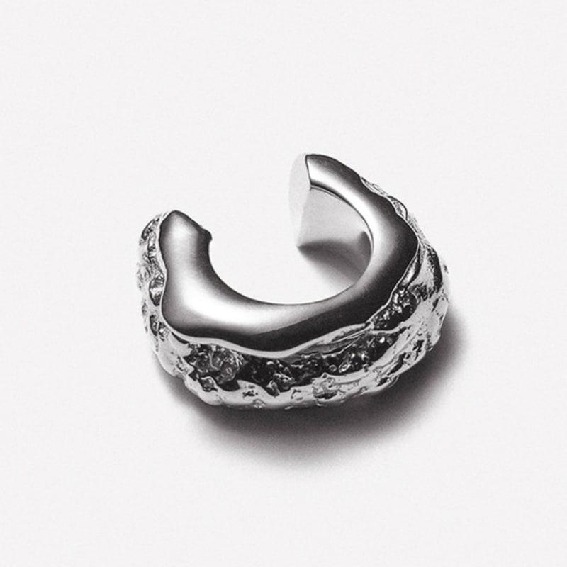 Hustad HUSTAD 210 Серебро / Золото Серьга-кафф в виде пончика _ Серебро 925 пробы / Золото 14 карат Серьга-кафф в виде пончика