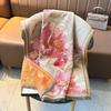Winter New Oil Painting Fashion Peony Flower Imitation Cashmere Scarf Women's Elegant Warm Thickened Shawl