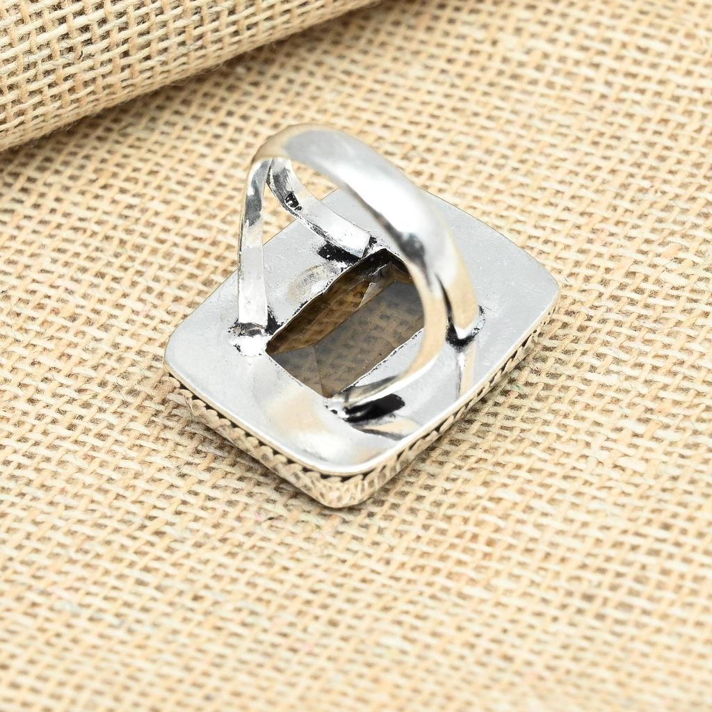 Удивительный дымчатый топаз, драгоценный камень, кольцо из стерлингового серебра 925 пробы, женские украшения ручной работы,