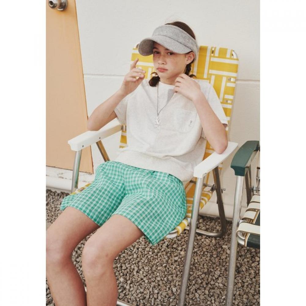 Bluetail Resort Green Check Shorts Azc4pt02gn