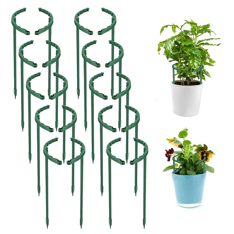 2-12PCS Plant Support Pile Garden Semicircle Flower Stand Cage Plant Grow Fixing Rod Vine Climbing Bracket Stake Holder Bonsai Tool
