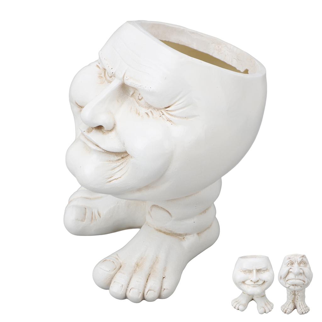 Цветочный горшок из смолы, инновационный изысканный ретро-горшок для цветов в стиле старика, суккулентный горшок для сада на открытом воздухе