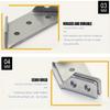 10Pcs Corner Brackets Stainless Steel Furniture Angle Shelf Connector Cabinet Support Fixing Frame Corner Brace With Screws