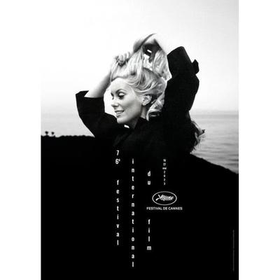 Оригинальный плакат - Каннский кинофестиваль - Катрин Денёв - 60x80см - Свернутый - Настенное украшение