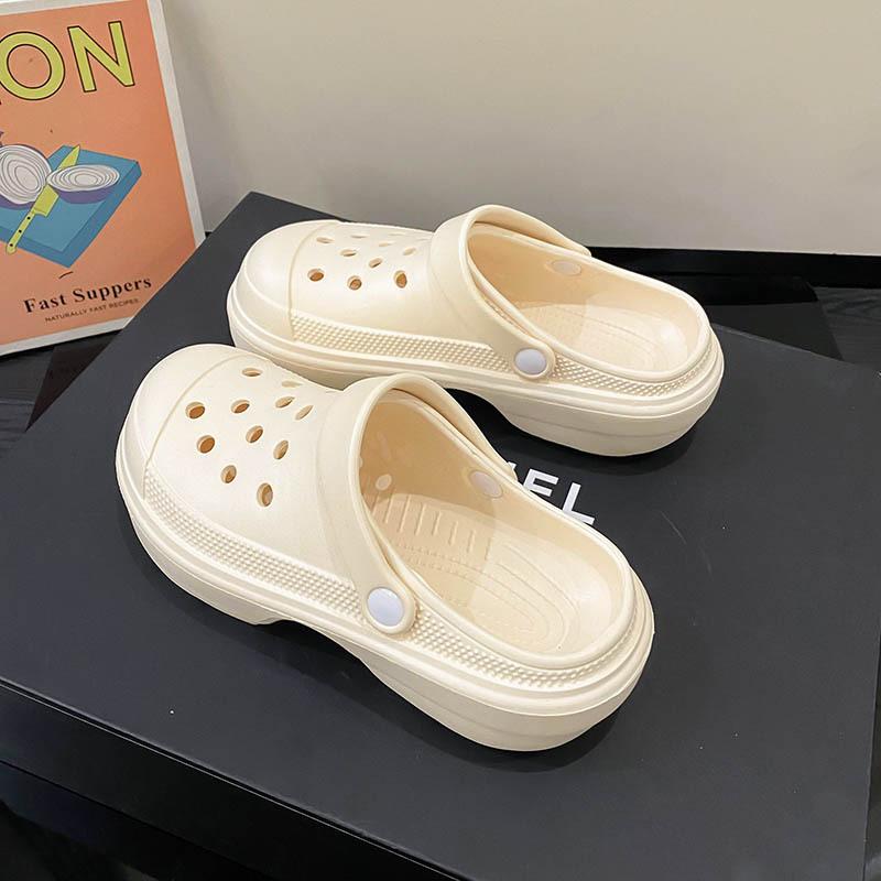 2025 новая верхняя одежда дырявые туфли на платформе летние сандалии для отдыха на море модный тренд наступая на дерьмо eva крутые тапочки