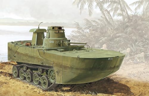 PLATZ/MONO Танки мира 11-й выпуск Масштаб 1/35 Японский морской плавающий танк Тип 2 Ka-Mi Configuration for Seaborne Operations (Тип с поздним поплавком) Пластиковая модель MD011 (танк)