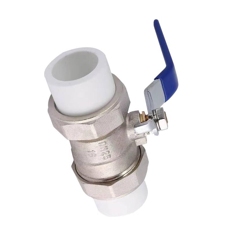 PPR Double Union Hot Melt Ball Valve