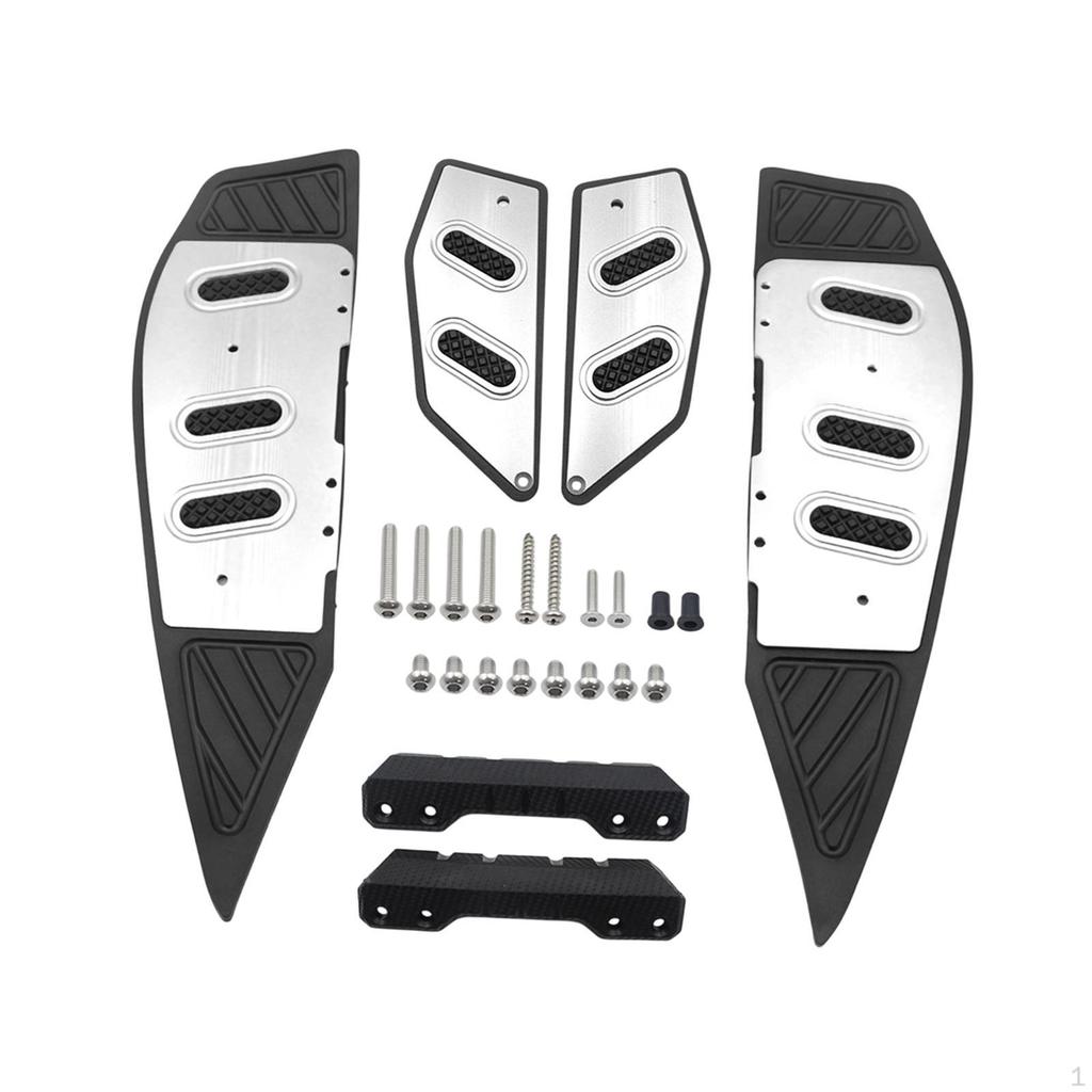 2 Pieces Floorboards Footpegs Mat Nonslip Foot Pedal Plate Pad Easy Installation Front Footboards