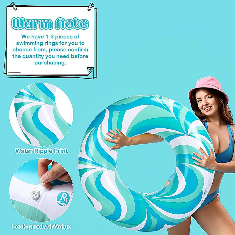Утолщенный плавательный круг для детей, пляжные водные виды спорта, плавательный круг, кольцо с дизайном водных волн для взрослых, спасательный круг для бассейна