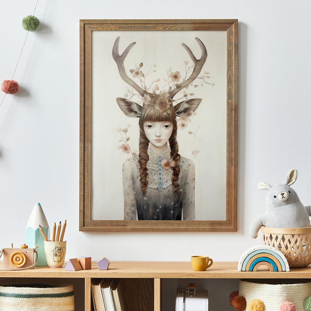 Plakat leśna dziewczyna