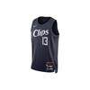 Paul George No. 13 Clippers 2023-24 City Edition Jersey Men Tops Black Grey DX8505-419