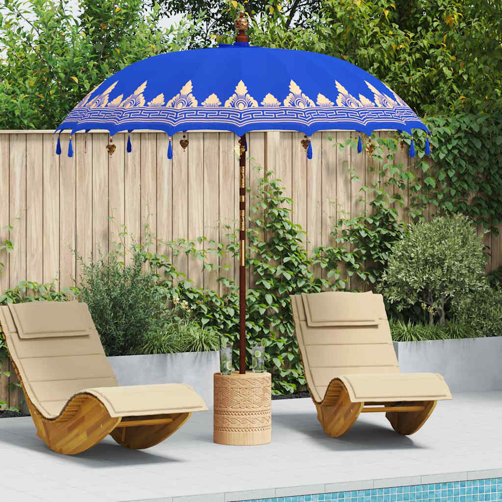 Balinese Sun Umbrella Blue 215 x 215 x 260 cm