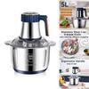 5L Electric Meat Grinder Chopper Stainless Steel Meat Vegetables Blender, 500W Household Stuffing Food Processor Mincer 5 Modes