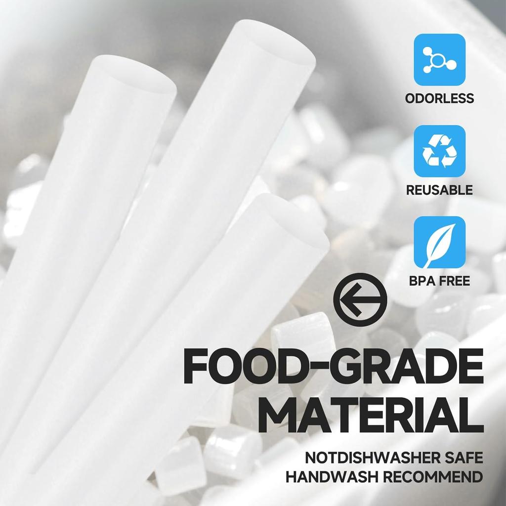 5 Pack Replacement Straws Compatible with Nalgene 20oz MultiDrink Water Bottle, Reble Plastic Drinking Straws with Cleaning Brush for Nalgene